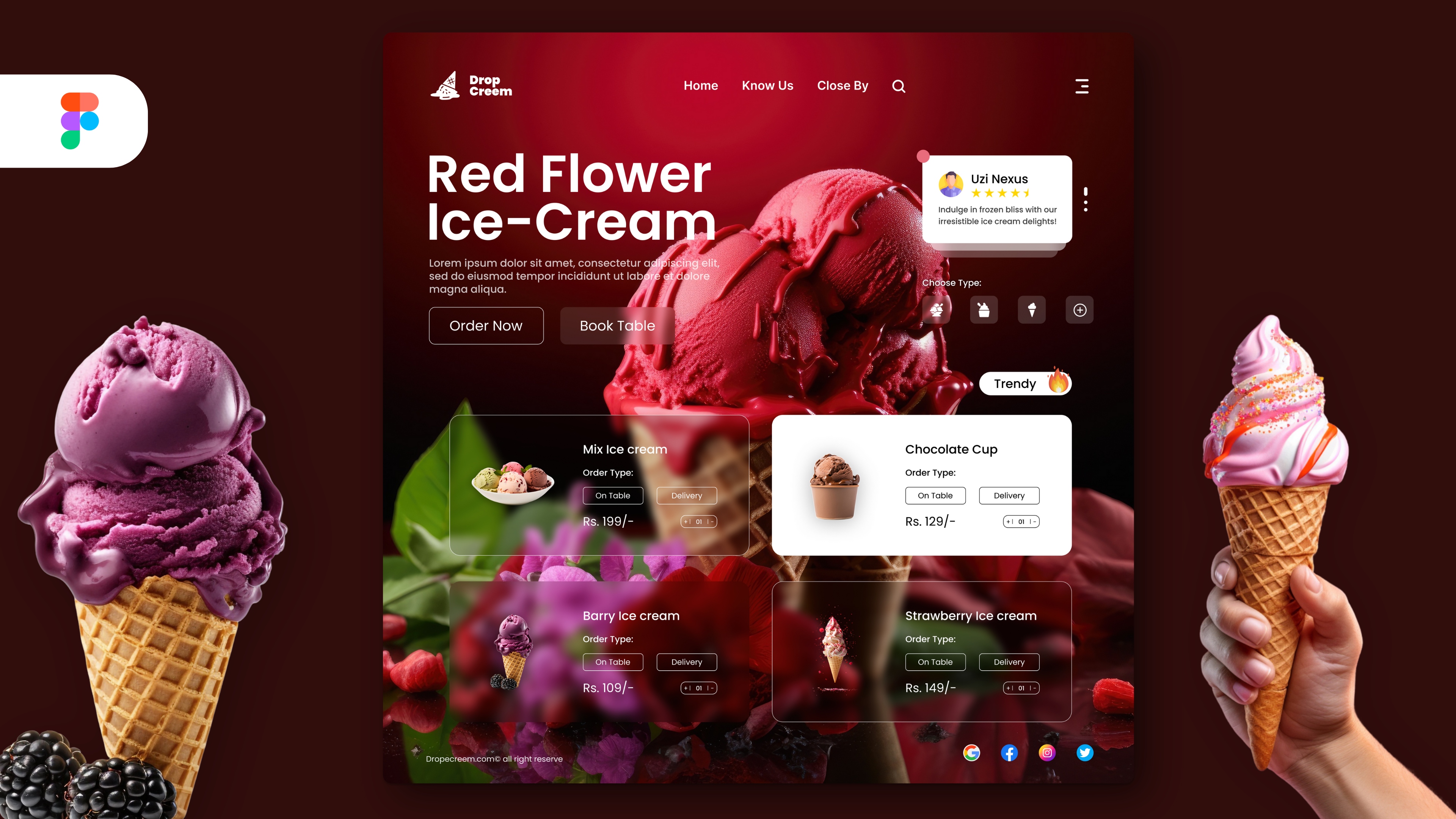 Ice Cream Landing Page Website UI Design: Beginner\'s Web Design Tutorial