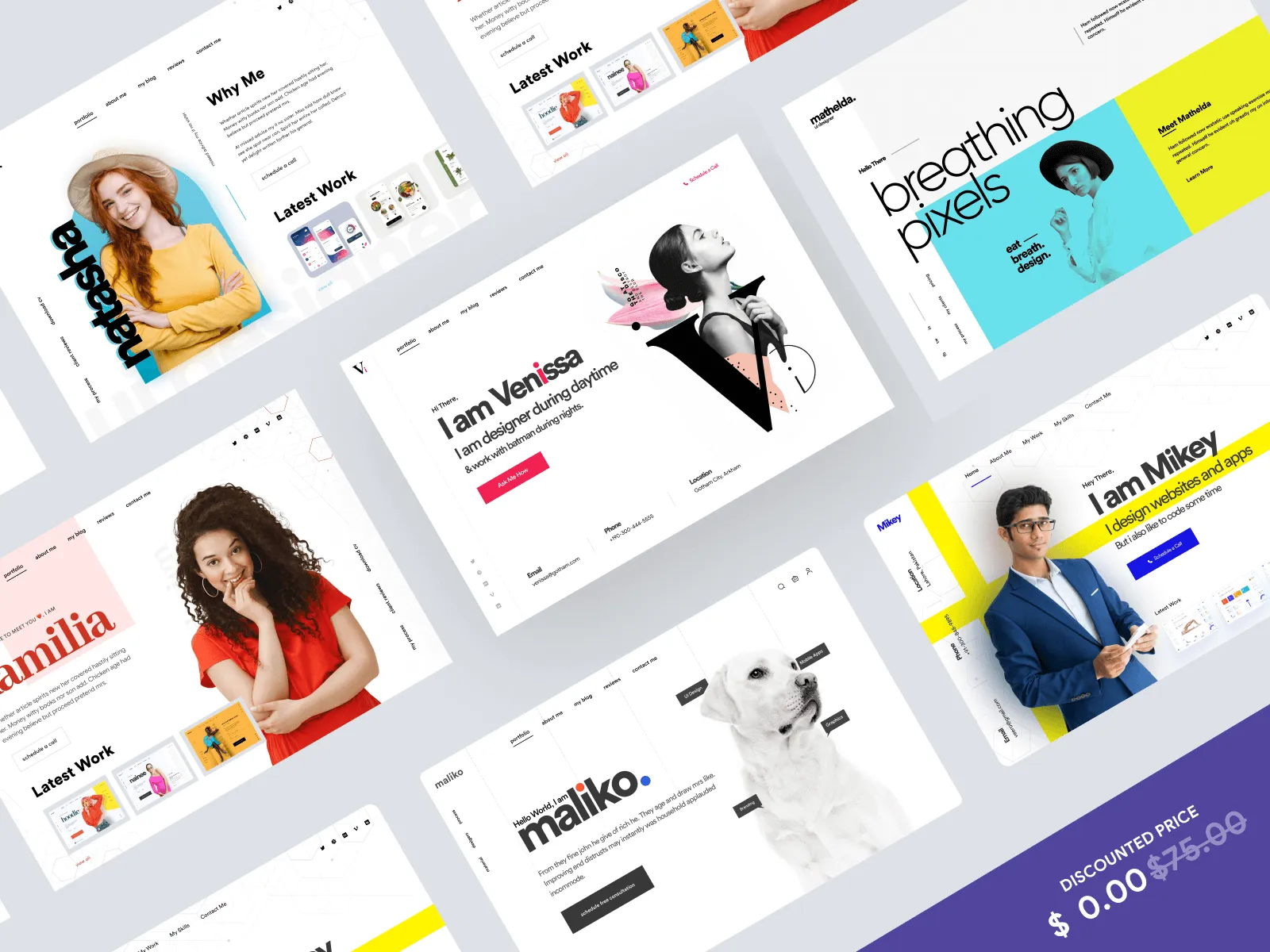 6 Amazing Headers for Freelancer/Agency Website