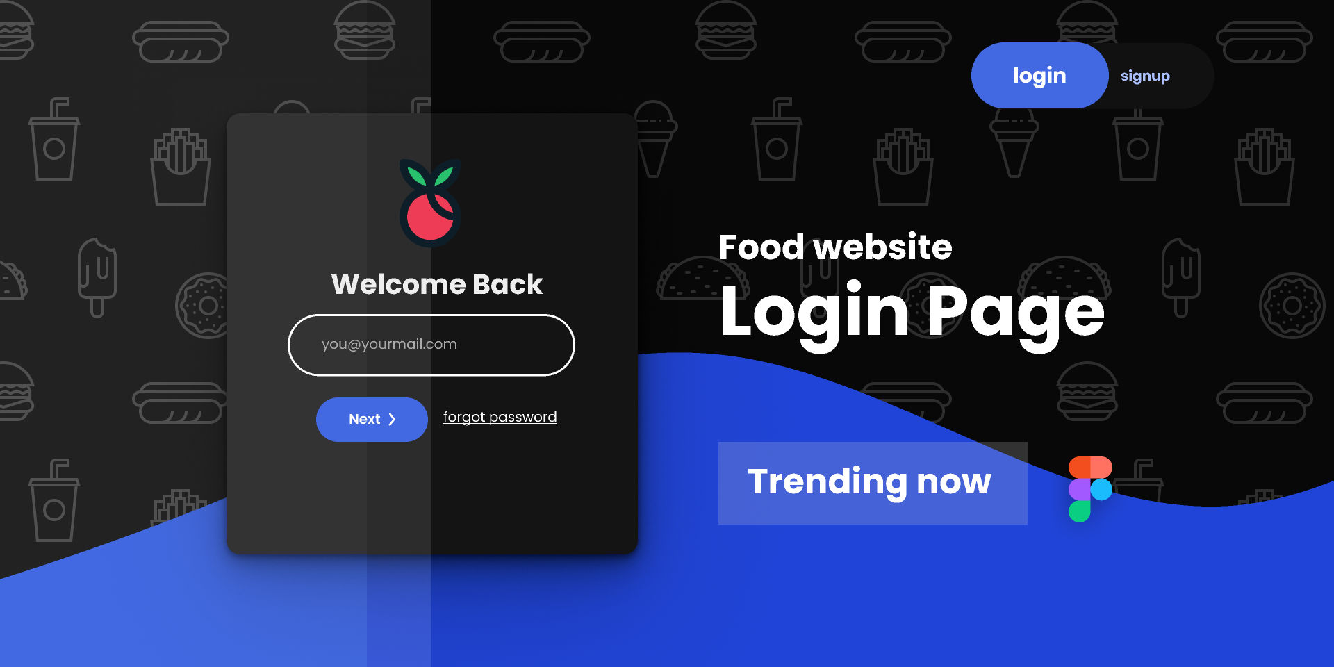 Login page : Food Website