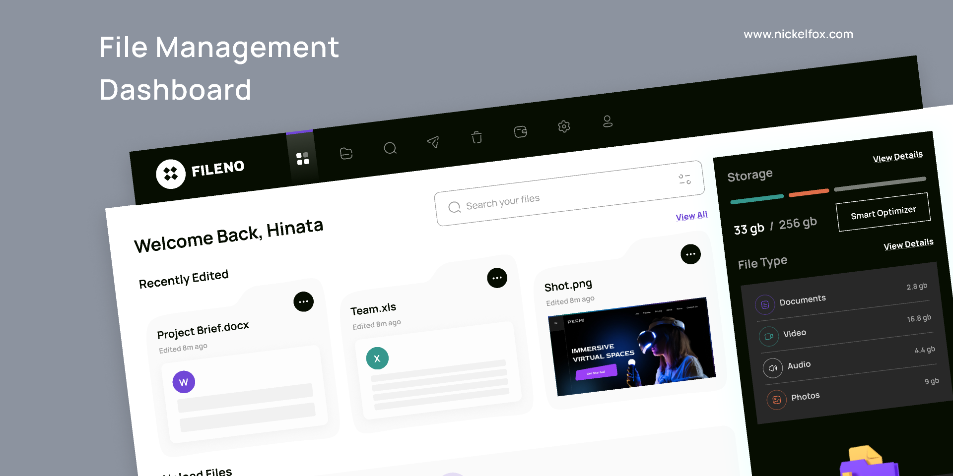 FILENO - File Management Dashboard