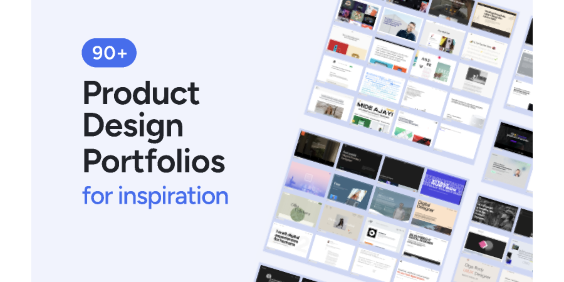 Portfolio inspiration for product designers