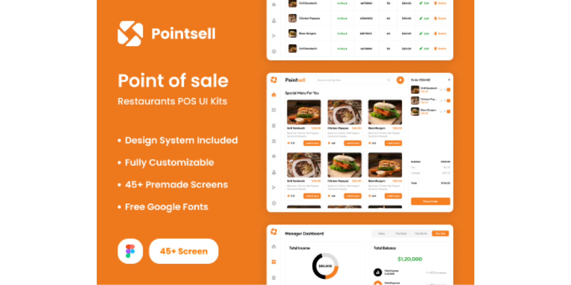 Restaurants POS UI Kits