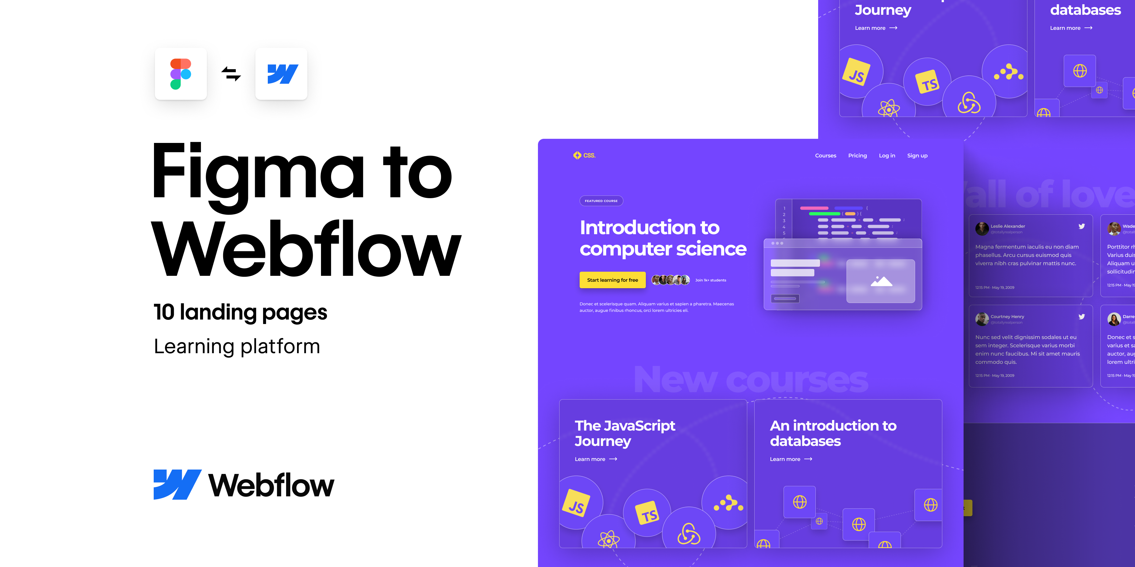 Computer Science Learning Platform — Webflow Landing Page Design