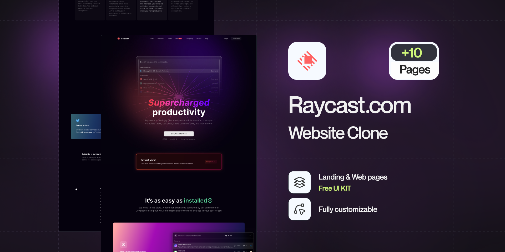 Raycast.com  Web Pages UI