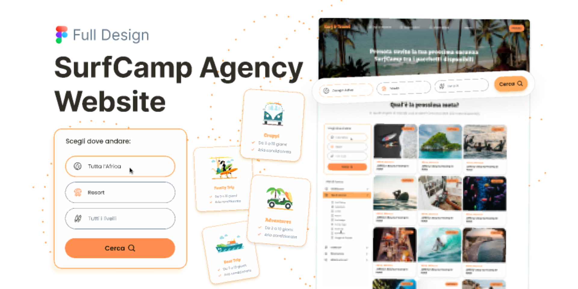 Free Website Template | Surf Camps & Travel Booking Agency