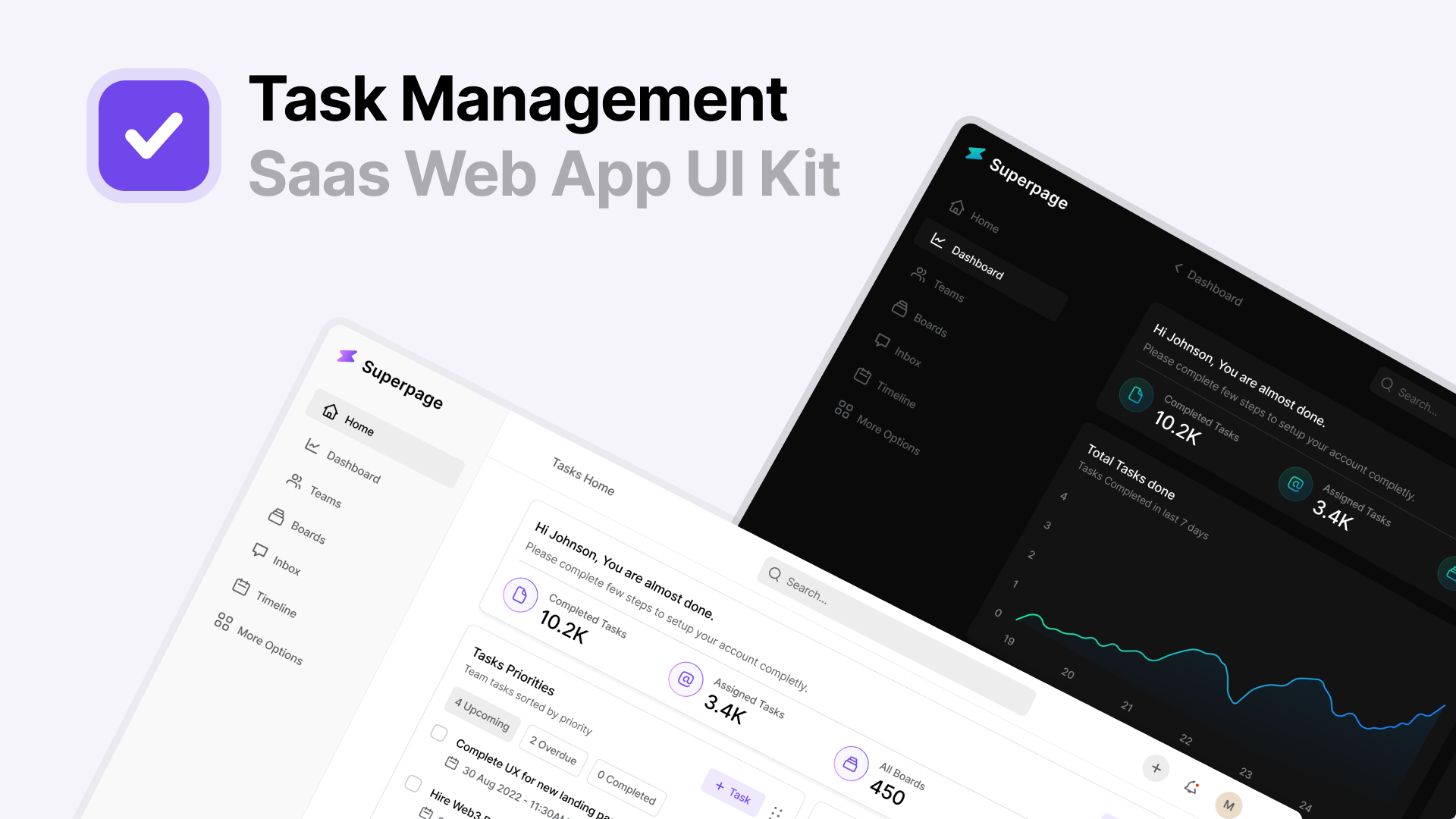 Saasify - Task Management UI Kit Preview