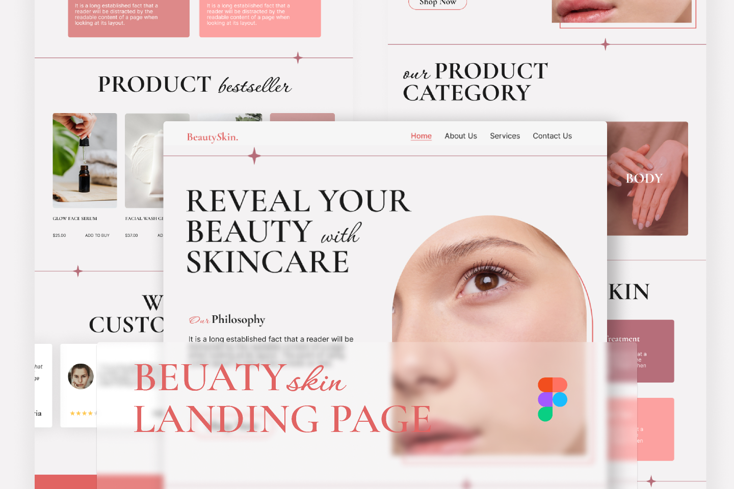 BeautySkin Skincare Landing Page Figma Template