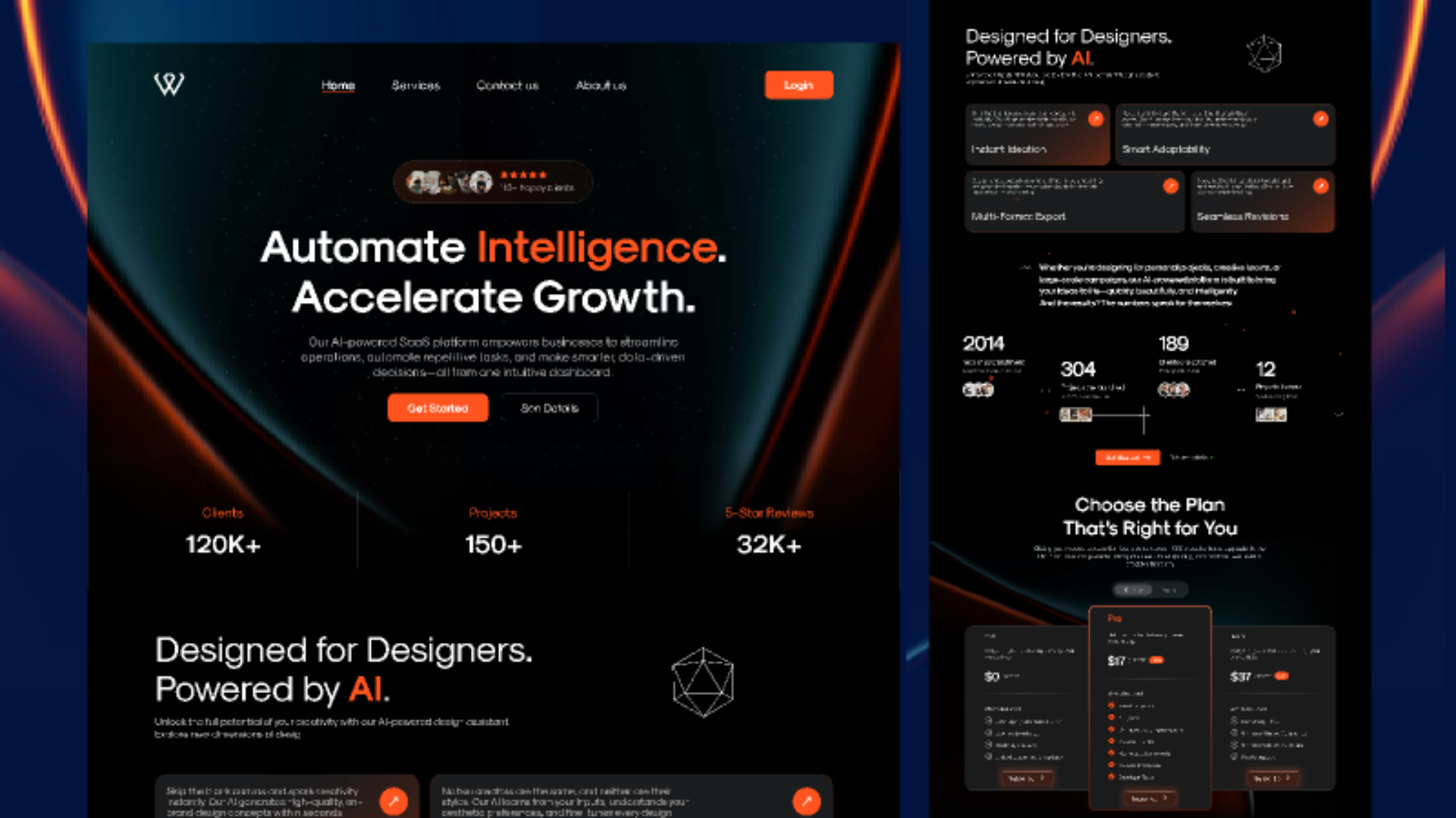 AI SaaS Website Design – Premium Landing Page for AI Tools