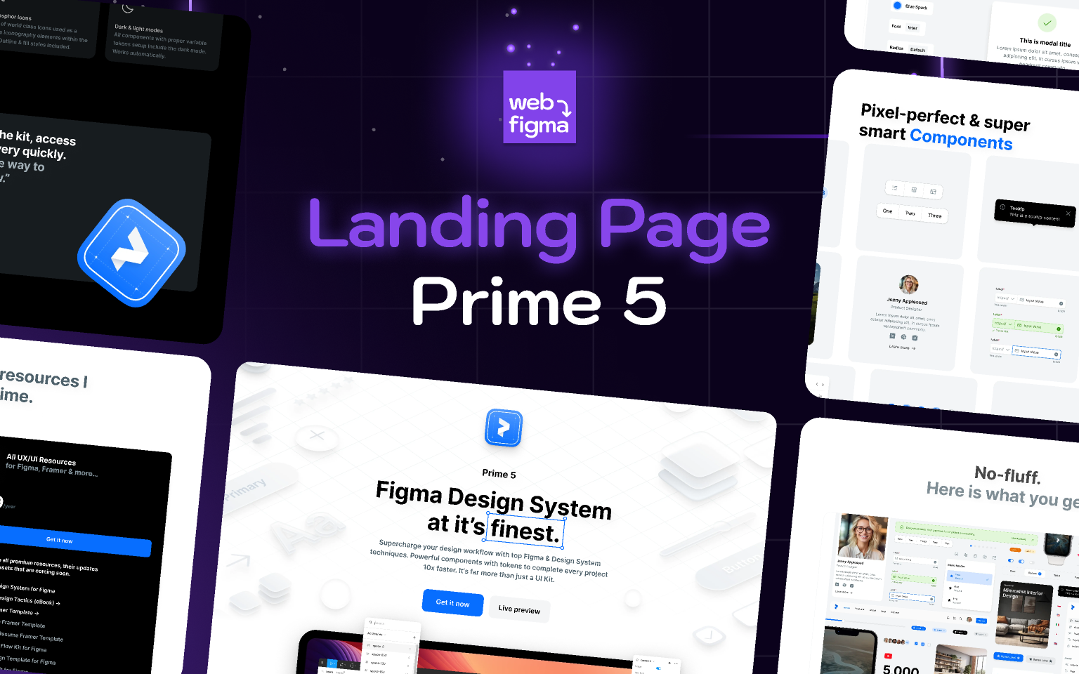 Landing page UI — Prime 5