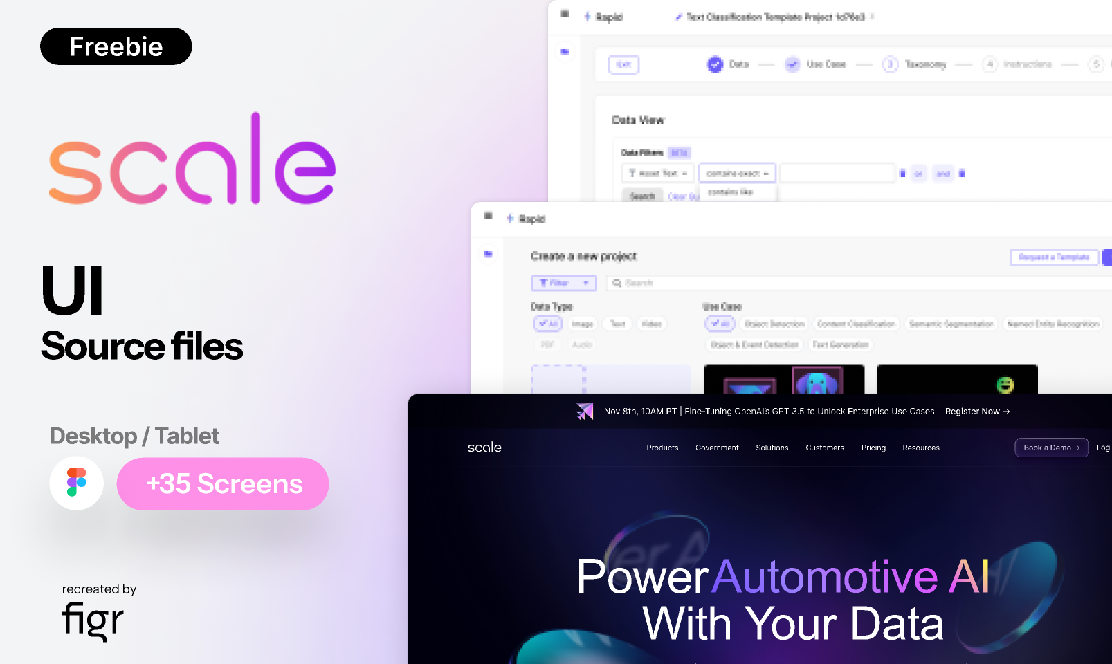 Scale.ai UI - Free UI Kit (Recreated)