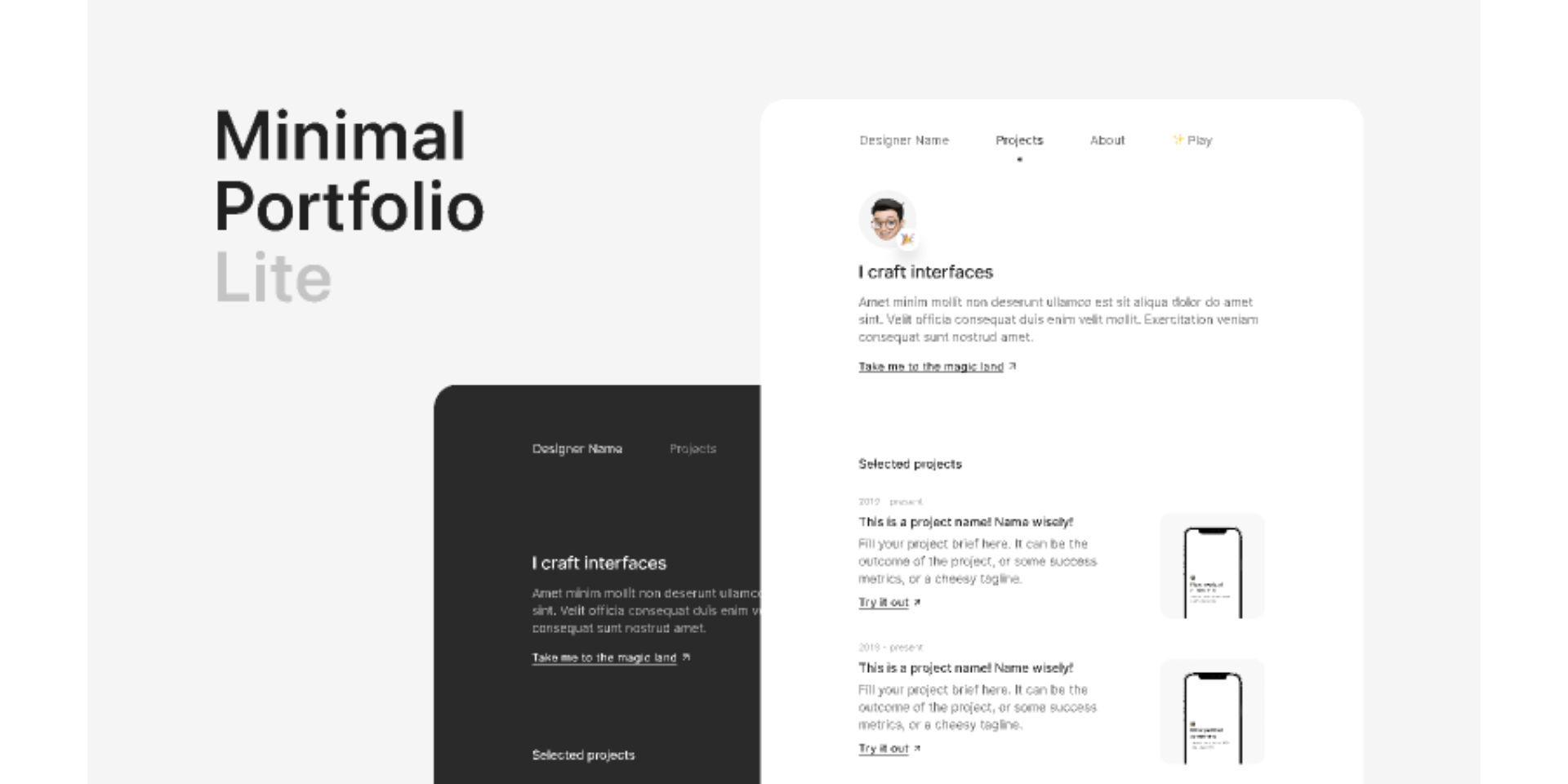 Minimal Portfolio Lite