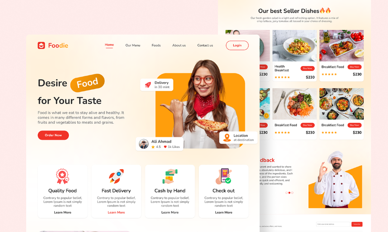 Restaurant Food Landing page