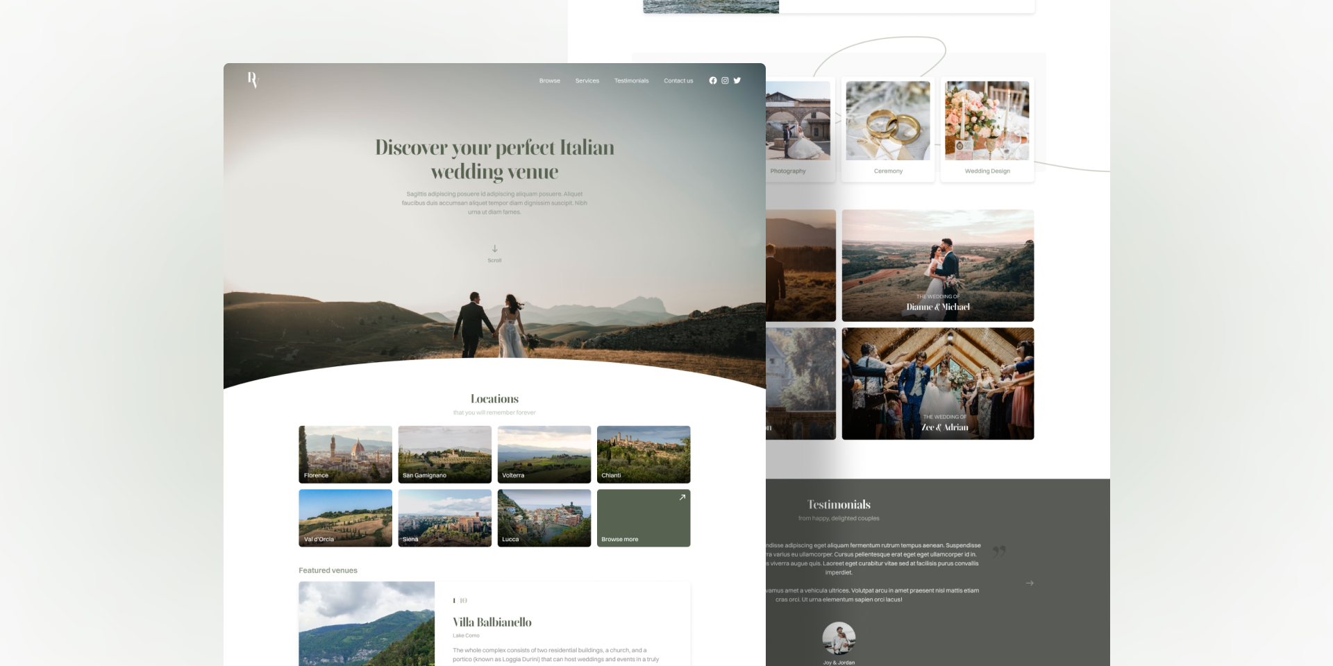 Wedding Website - Landing Page