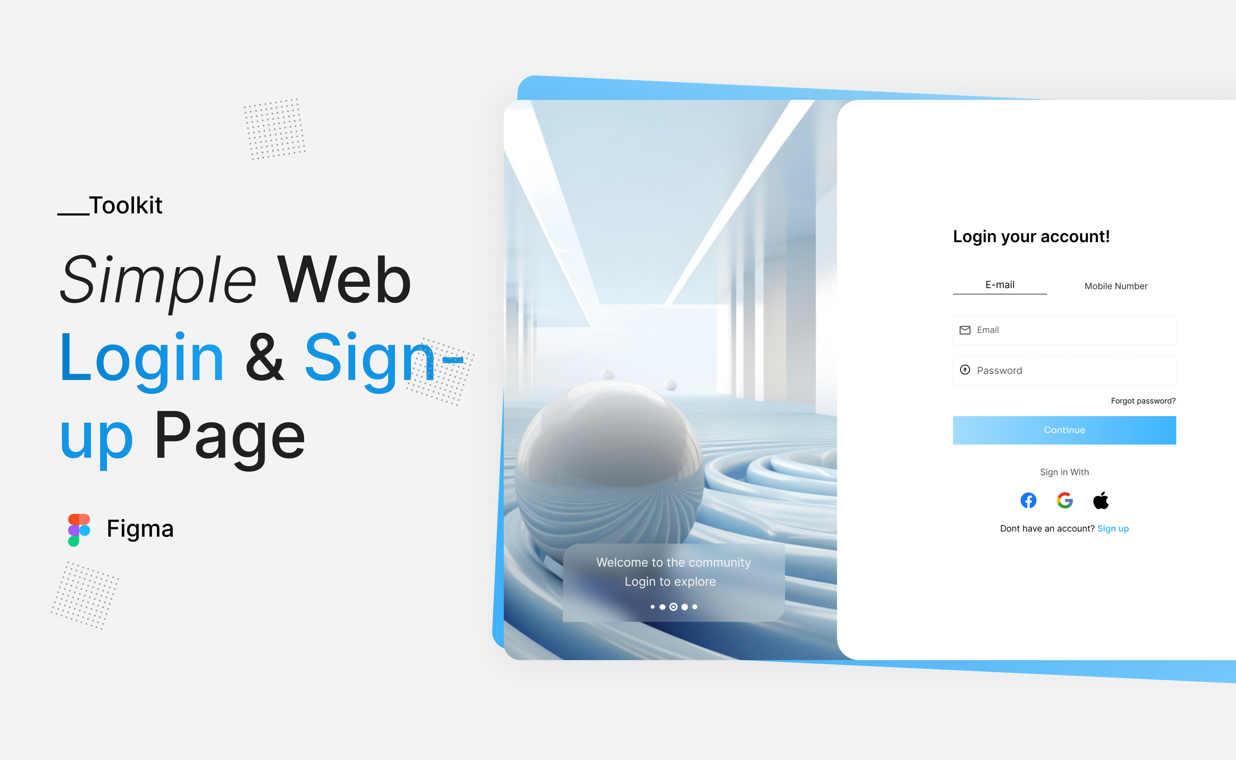 Website sign up & login page