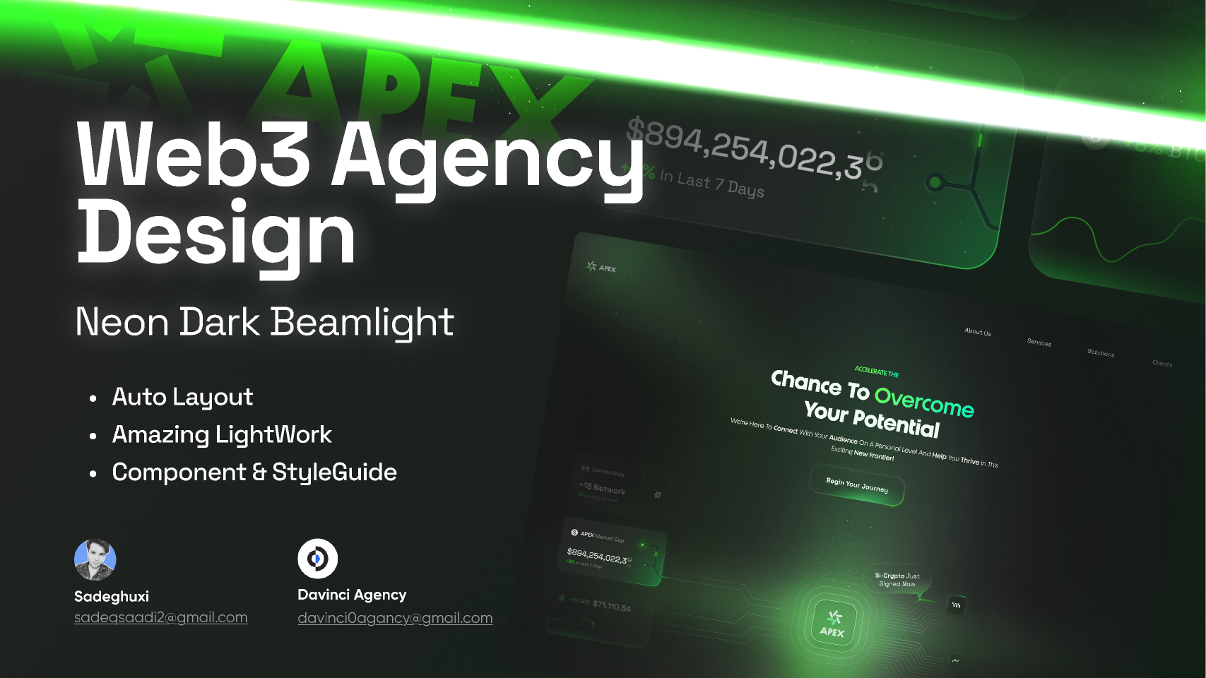 Dark Neon Web3 Agency Concept