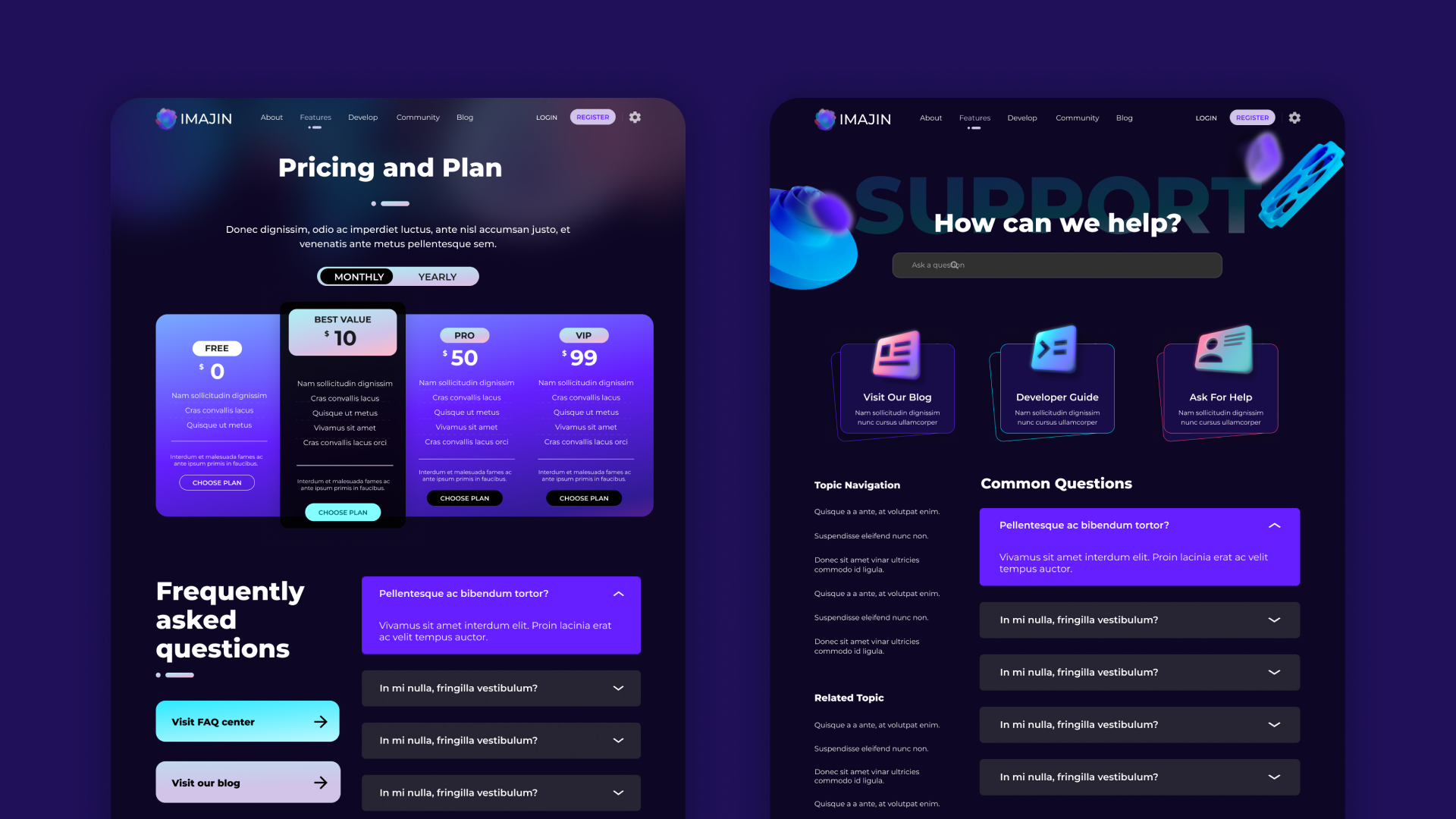 Pricing Plan and FaQ
