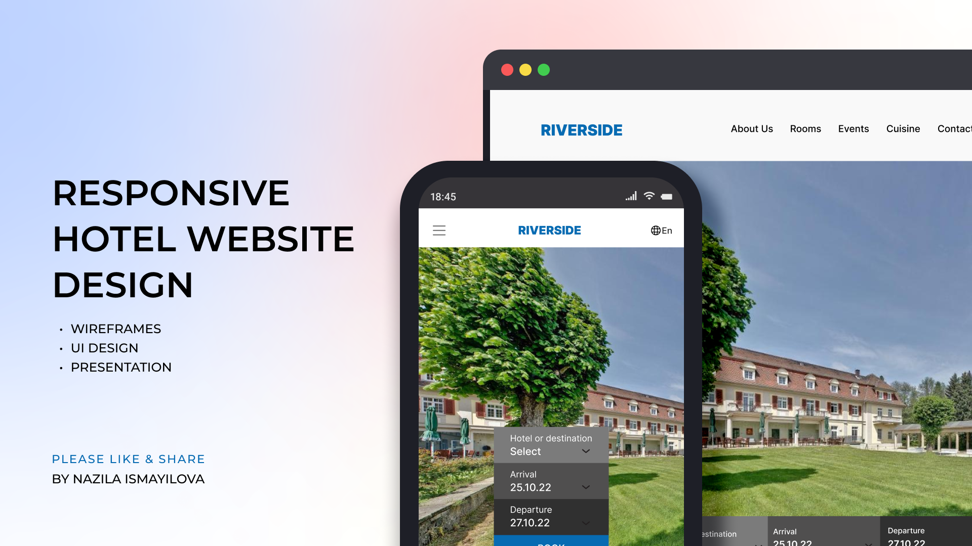 Hotel website and mobile adaptation design